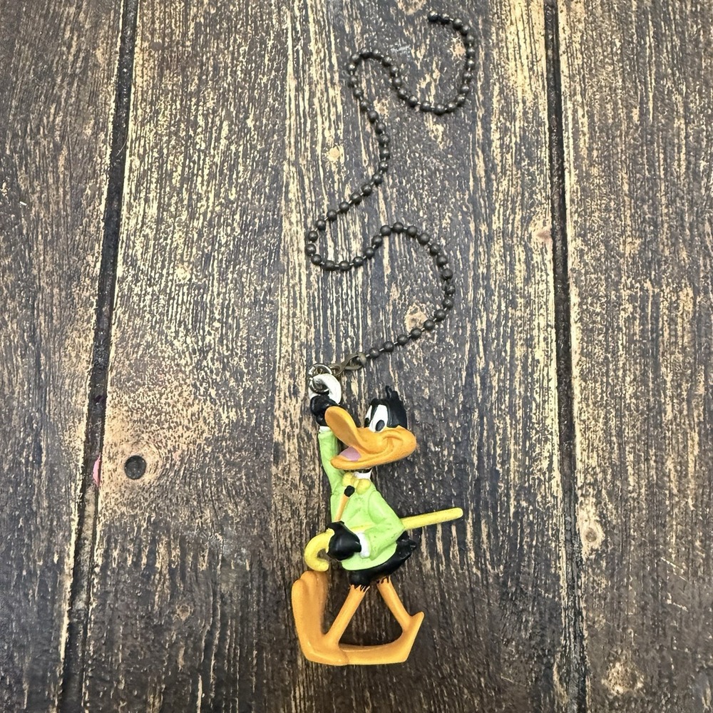 VTG Daffy Duck Figurine Applause WB 1988 Cane Top Hat Ceiling Fan Pull String